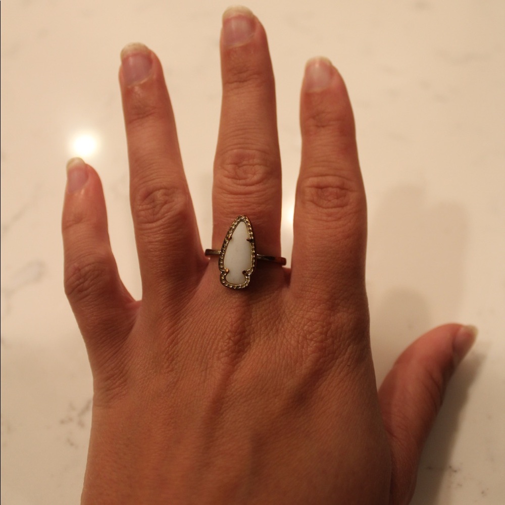 Kendra Scott Gold and White Arrow Ring
